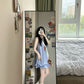 Gentle and sweet style vest dress beautiful loose A-line short skirt R0827