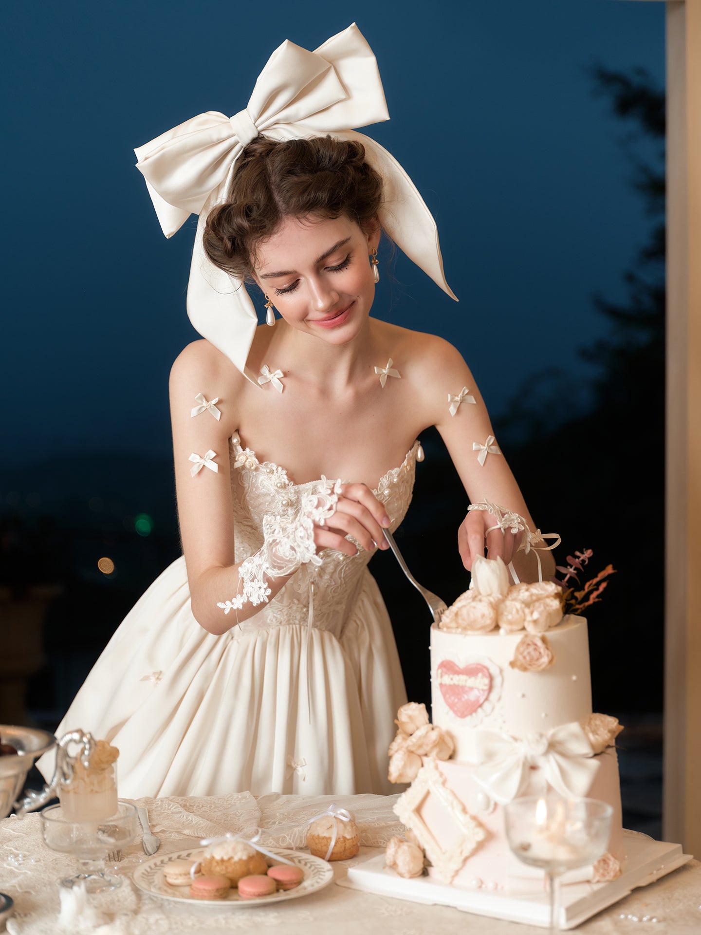 French Princess Dress White Sleeveless Herringbone Dress Homecoming Dress R5162