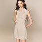 Tulle Tie Bow Dress Slim Waist Sleeveless Vest Dress R5167