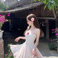 Sling floral slim dress design summer pretty skirt R3915