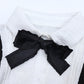 Sweet pure college style puff sleeve dress new style waist slimming lapel fake two-piece dress R0140