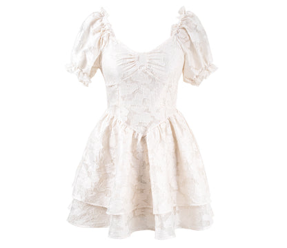 Gentle White Moonlight New Pure Desire Hot Girl Baby Doll Skirt Puff Sleeve Princess Skirt Tutu Skirt R0162