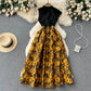 New design ruffle sleeveless high waist three-dimensional flower embroidered dress R2257