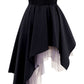 Dark heavy industry niche design gray purple yarn romantic irregular tube top dress R0015