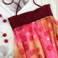 Red tube top halter neck dress 2025 new beach skirt irregular suspender top R0053