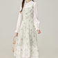 Temperament gentle style green floral dress female popular wear this year R1970