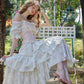 Retro Pastoral Print Bowknot Herringbone Dress R5114