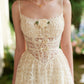 French style little white dress heavy suspenders long fishbone dress summer R5110