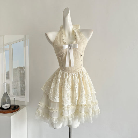 2025 new pure desire style slim bow dress R2119