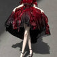Red wedding dress lolita dress dress lolita heavy tail puffy princess skirt R1675