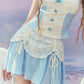 French fresh and sweet design suspender skirt cardigan three-piece homecoming dress R5164