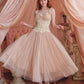 French sweet lace pink mesh fish bone suspender dress fairy dress homecoming dress R5140
