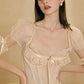 French champagne high-end lace niche fishbone corset dress homecoming dress R5156