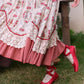 French Pastoral Retro Lace Print Herringbone Long Sleeve Dress Homecoming Dress R5165