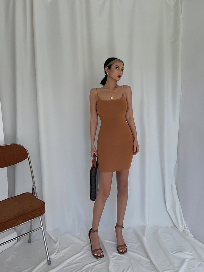 Double-layer suspender skirt dress supermodel aura S curve hip skirt sexy summer R3042