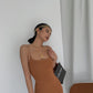 Double-layer suspender skirt dress supermodel aura S curve hip skirt sexy summer R3042