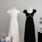 Neckline lace polka dot long skirt French style waist slimming skirt R2048