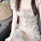 Beautiful puff sleeve floral dress gentle style temperament long skirt R0761