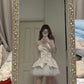 One-shoulder tube top dress gentle temperament waist dress tutu skirt R0527