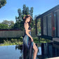 A Line Black Long Stunning Evening Gown Party Prom Dress       S7271