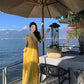 A Line Yellow Long Stunning Evening Gown Party Prom Dress       S7282