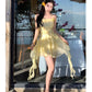 A Line Yellow Long Stunning Evening Gown Party Prom Dress       S7286
