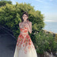 A Line Orange Long Stunning Evening Gown Party Prom Dress       S7267