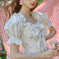 Retro Pastoral Print Bowknot Herringbone Dress R5114