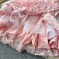 High-end dinner party dress heavy three-dimensional rose flower waist suspender dress R2221
