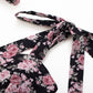Tea break French floral suspender dress 2025 new sweet and spicy style waist slim chiffon short skirt R0116