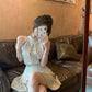 Goddess filter high-grade satin top ruffled skirt two-piece suit female summer new style R0082
