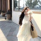Beautiful suit outfit first love white floral halter neck top skirt two piece skirt R0689