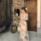 Beautiful floral fishtail suspender long dress slim hip dress R0628