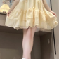 Gentle style flower sleeveless halter dress beautiful temperament waist A-line short skirt R0810