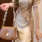 Retro ruffled two-piece dress with gentle temperament, slim waist and hip skirt R0647