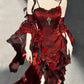 Red rose dress lolita fishtail skirt Lolita elegant goddess royal sister R1662