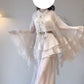 2025 unique and beautiful small suit Qianjinfeng chiffon top skirt high-end small dress two-piece suit R0412