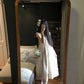 Gentle style floral suspender dress unique loose beautiful small skirt R0634