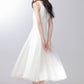 French gentle style white suspender dress women's clothing 2025 new long skirt R1977