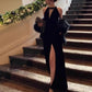 Hepburn style black dress high-end niche temperament sexy halter neck dress R1776