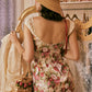 French retro romantic full print peony dress printed dress homecoming dress R5139