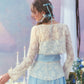 French fresh and sweet design suspender skirt cardigan three-piece homecoming dress R5164