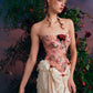 French retro palace design lace splicing tube top dress fishbone skirt homecoming dress R5143