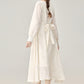 Temperament gentle style white long-sleeved dress new style small long skirt R1965
