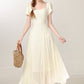 Temperament gentle style apricot dress 2025 new style this year's popular dress R1960