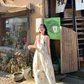 Sleeveless vest floral dress beautiful holiday style loose temperament long dress R0753