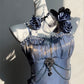 Niche design rose female birthday evening dress suspender fishtail skirt R1667