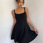 High-grade simple backless suspender dress for women summer lace-up short skirt R3044