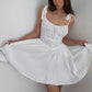 New French first love niche design short skirt gentle style white dress summer little white dress R3045