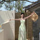 One dress multiple wear mint green suspender dress unique beautiful skirt R0532